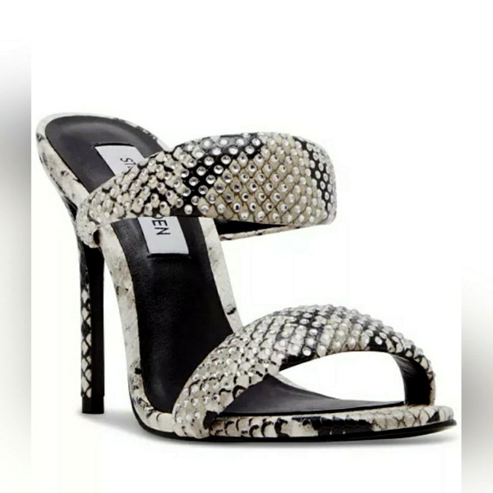 💎Steve Madden Snake Print Stiletto Heels With Rhinestone Detailing💎